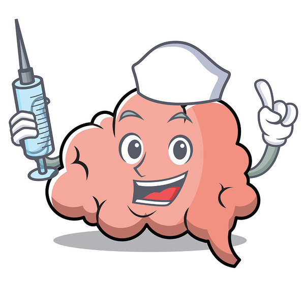 600x600 Nurse Brain Character Cartoon Style Art Print