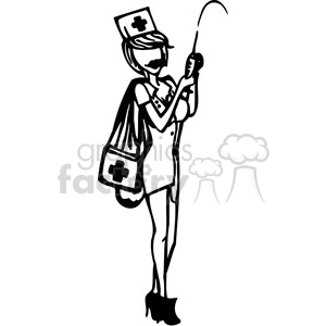 300x300 Nurse Clearing Air Out Of A Needle Clipart Royalty Free Clipart