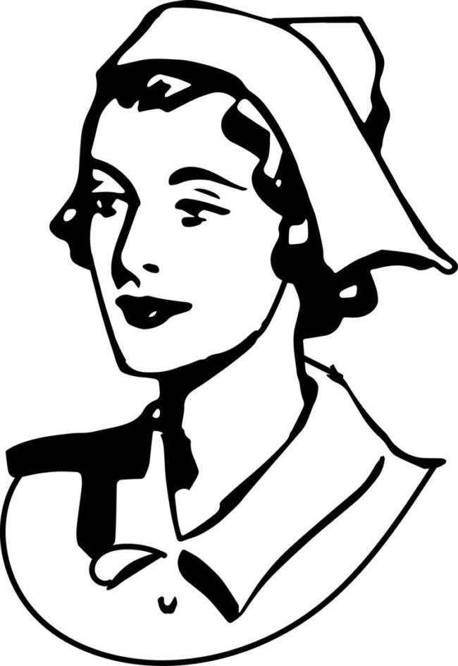 650x944 Vintage Drawing Of Nurse