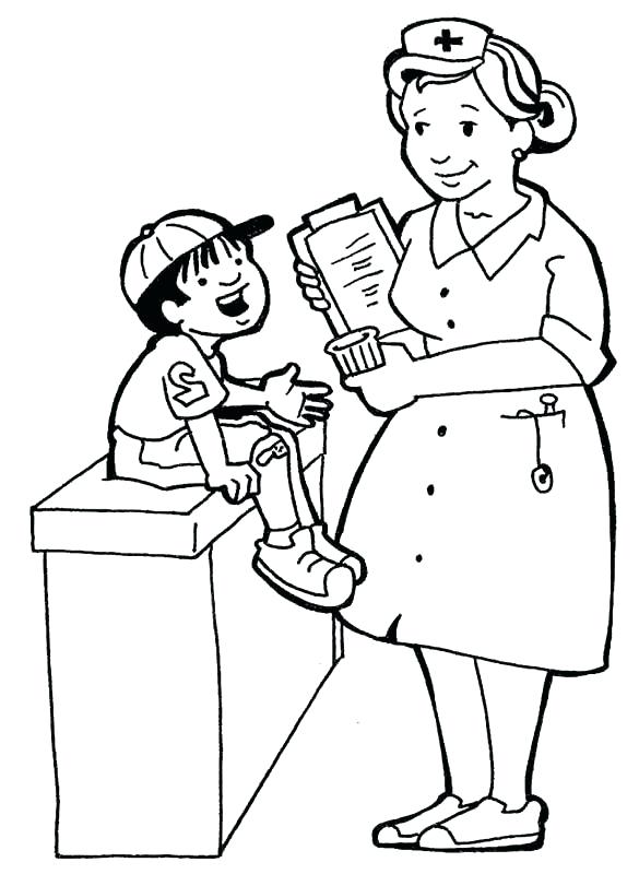 585x800 Nurse Coloring Book
