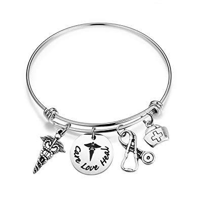 395x395 Bobauna Hand Stamped Care Love Heal Expandable Wire