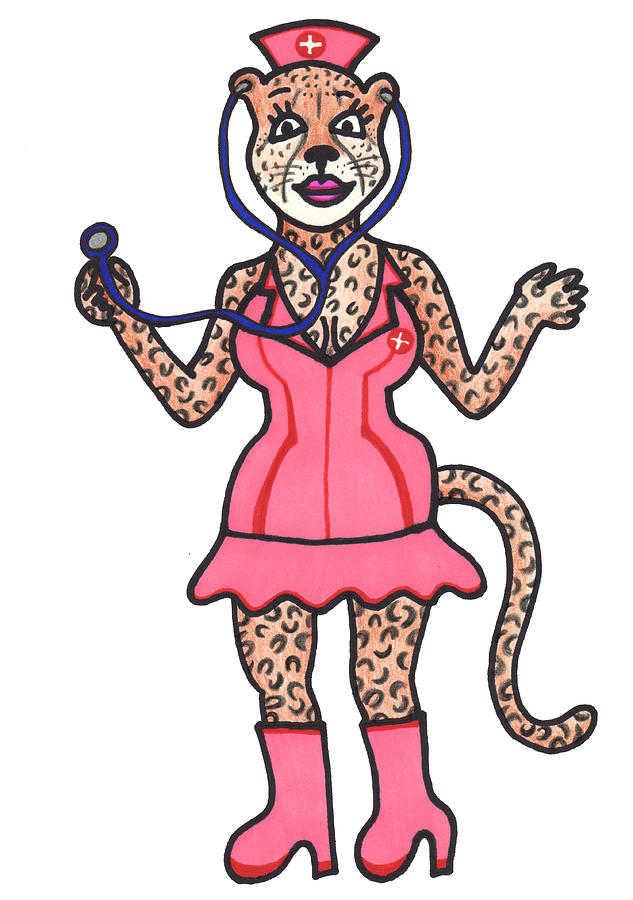 633x900 Cheetah Nurse Drawing