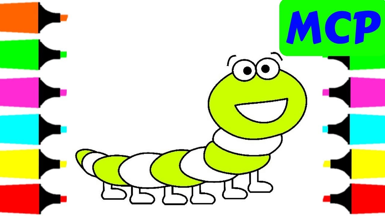 1280x720 How To Draw Simple Worm For Kids With Nursery Rhymes