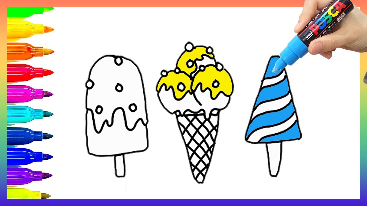 1280x720 Learn Alphabet Colors For Kids Children Drawing Ice Cream Coloring