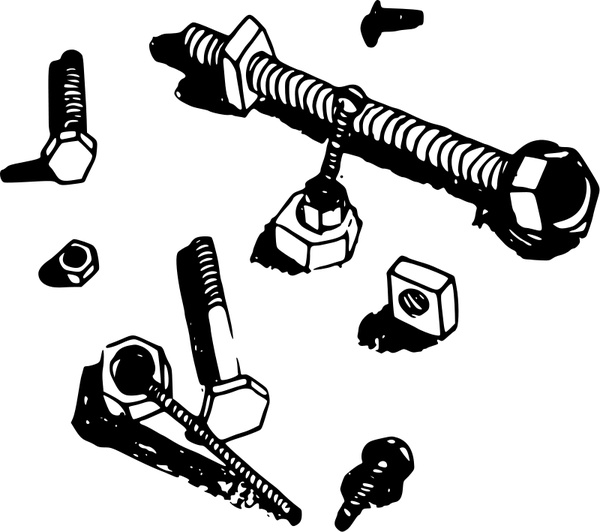 600x532 Nuts And Bolts Free Vector In Open Office Drawing