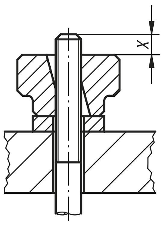 548x750 Knurled Nut Steel Flat Head