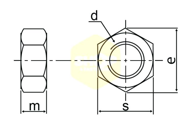 750x486 Nut Dimension Hexagon Full Nuts Key T Dimensions Webmarc