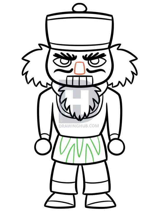 542x720 Draw A Nutcracker Easy, Step