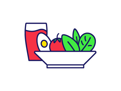 400x300 Salad And Cold Drink Color Icon