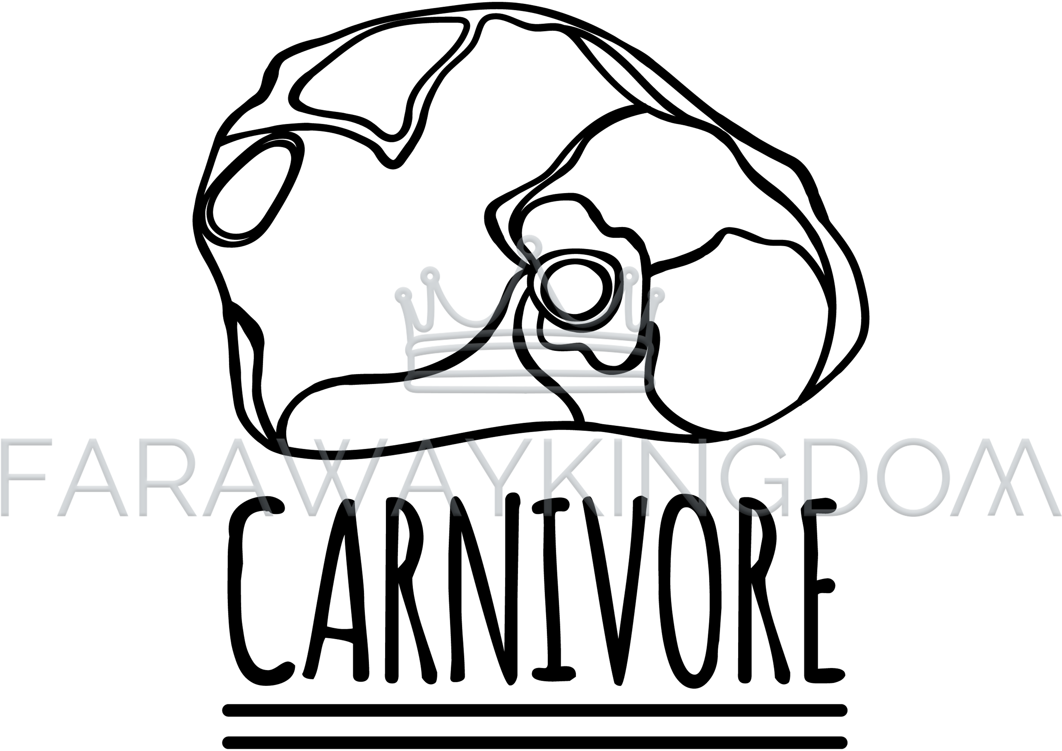 3508x2480 carnivore logo healthy nutrition diet vector illustration set