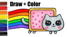 236x132 How To Draw + Color Nyan Cat Step