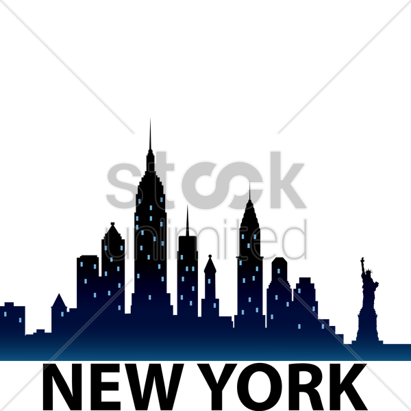 600x600 New York City Skyline Silhouette Download Free Clipart