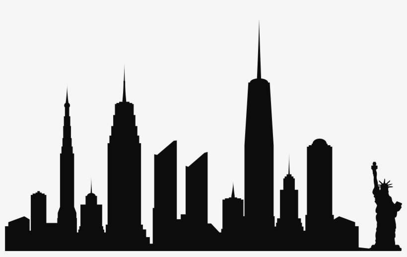 820x517 Silhouettes Of New York City Skyline Transparent Png