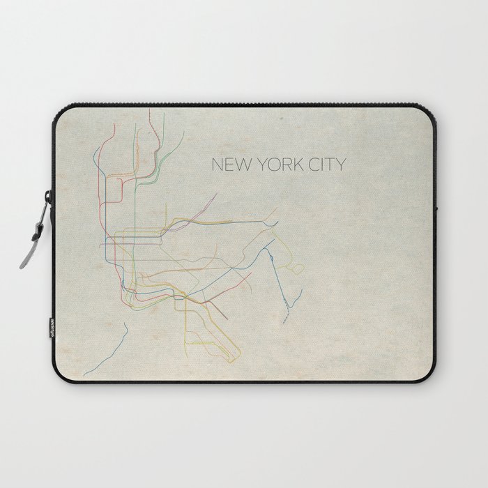 700x700 Minimal New York City Subway Map Laptop Sleeve