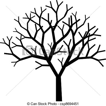 450x450 Line Drawing Tree Silhouette