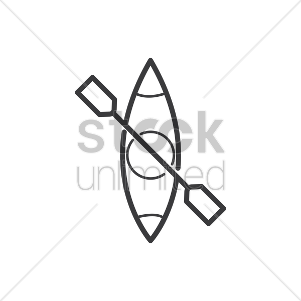 600x600 rowing boat and oar vector image