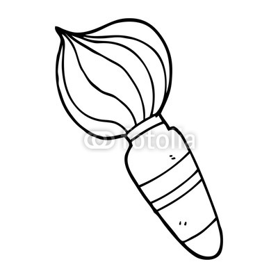 400x400 Line Drawing Cartoon Of A Large Paint Brush Buy Photos Ap