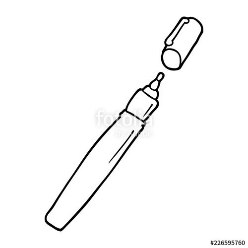 500x500 Line Drawing Cartoon Pen Stock Image And Royalty Free Vector