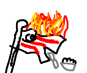 300x250 Burning Flag, Eating Oatmeal