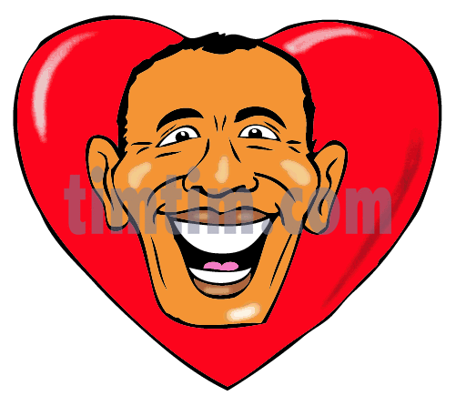 501x446 Free Drawing Of Caricature Obama Valentine From The Category
