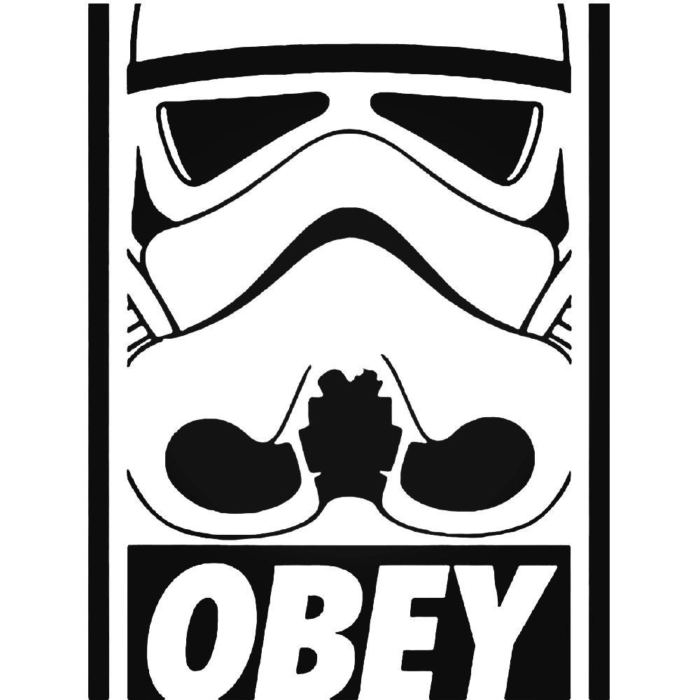 1000x1000 Star Wars Stormtrooper Obey Decal Sticker