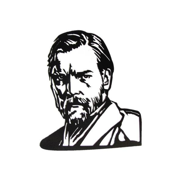 570x603 Metal Obi Wan Kenobi Sign Star Wars Wall Art Star Wars Logo Etsy