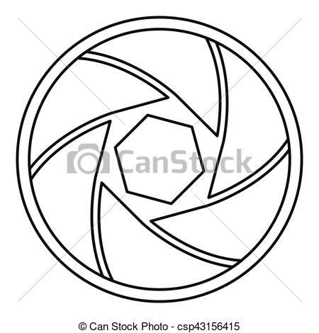 450x470 small objective icon, outline style small objective icon