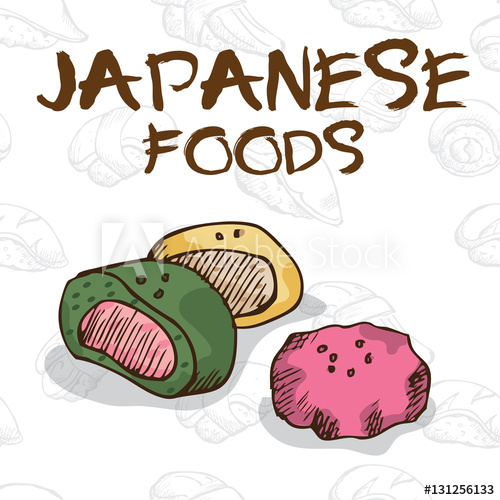 500x500 Japan Food Dessert Drawing Graphic Design Objects