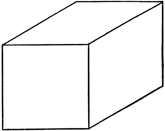 640x507 Oblique Projection Of A Rectangular Cube Clipart Etc