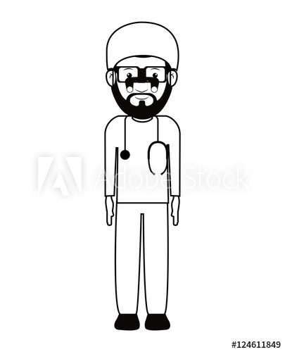 405x500 Silhouette Avatar Man Medical Doctor With Surgery Clothes