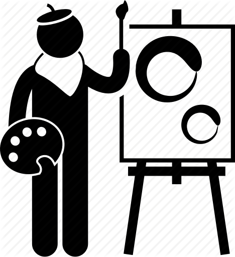 468x512 Artist, Color, Colour, Drawing, Painter, Painting, Sketching Icon