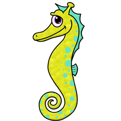 250x250 Cartoon Seahorse Drawing Cartoon Drawings In Sea Animals