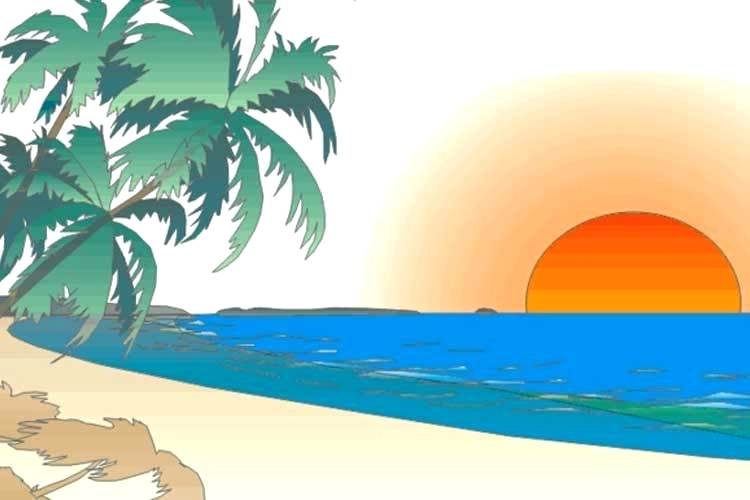 750x500 how to draw a sunset draw sunset over ocean