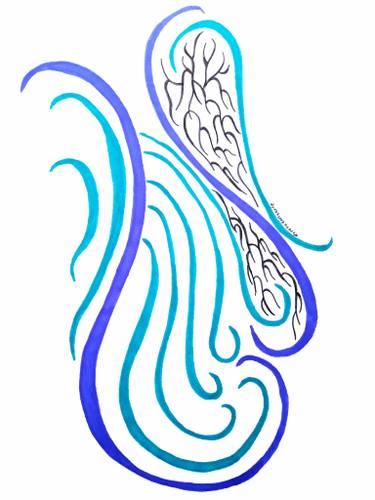 375x500 Peaceful Ocean Drawing