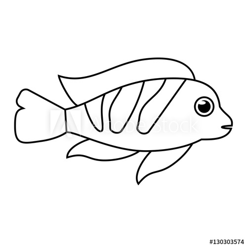 500x500 fish animal cartoon icon sea life ecosystem fauna and ocean theme