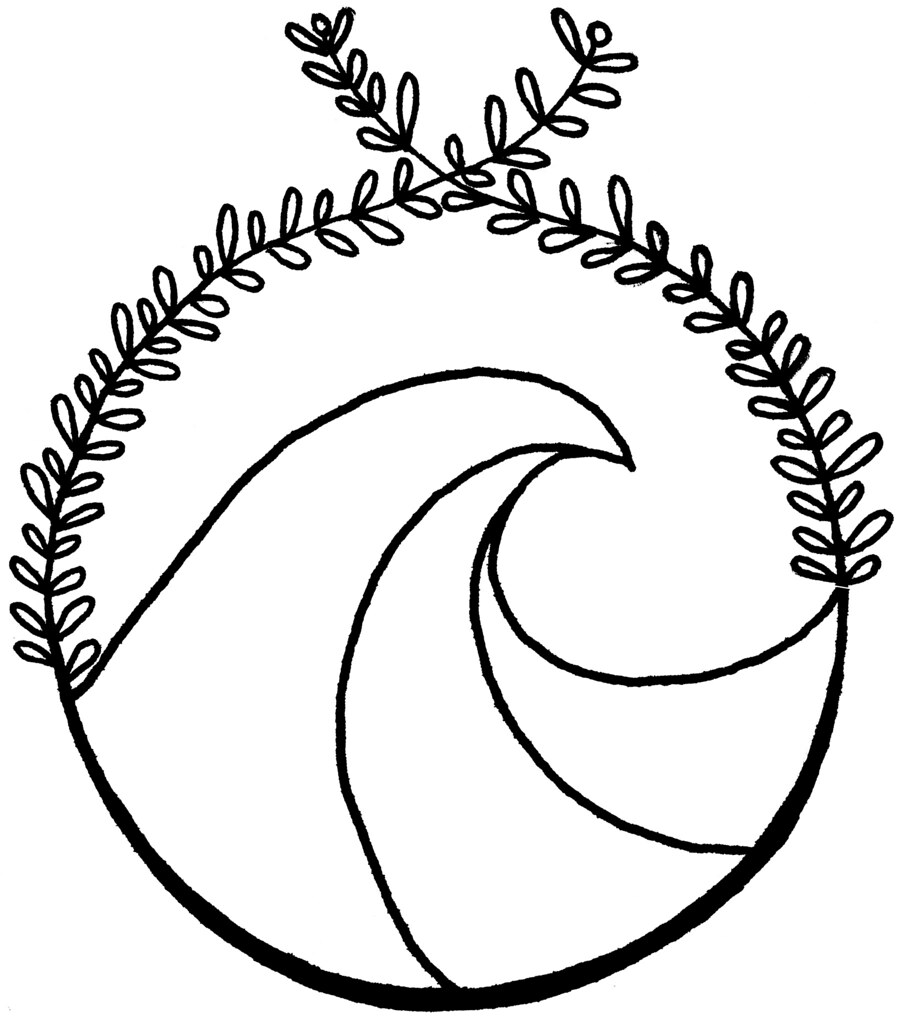 901x1024 Ocean Lines Logo Logo Created On Paper, Scanned