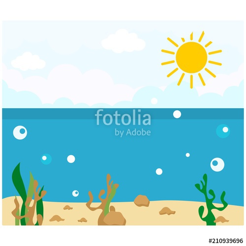 500x500 Summer Coast Beach Underwater Sea Ocean Scenery Background Stock
