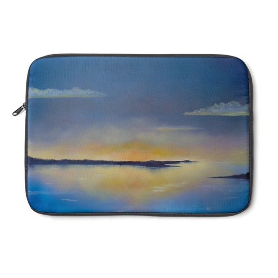 570x570 Dusk Sunset Silhouette Seascape Padded Laptop Sleeve Etsy