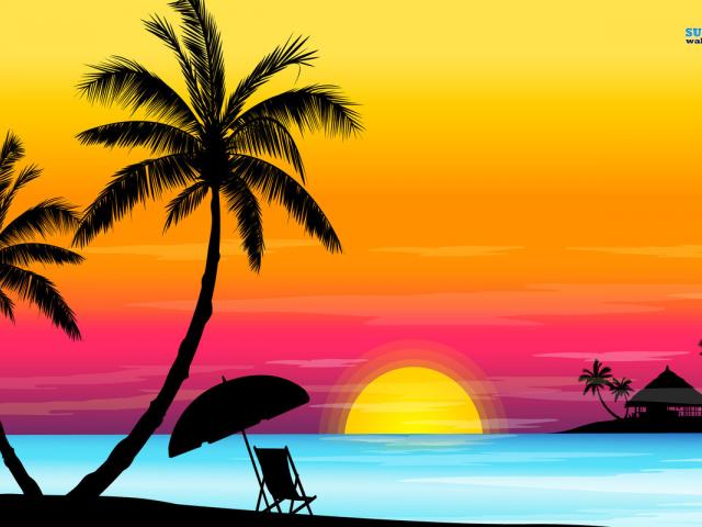 640x480 Free Drawn Sunset, Download Free Clip Art