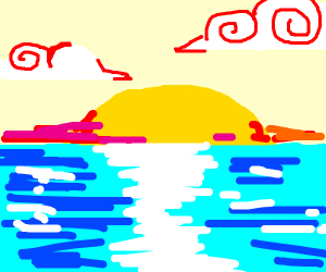 300x250 Ocean Drawing