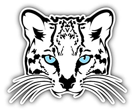 466x388 ocelot cat face art decor bumper sticker x