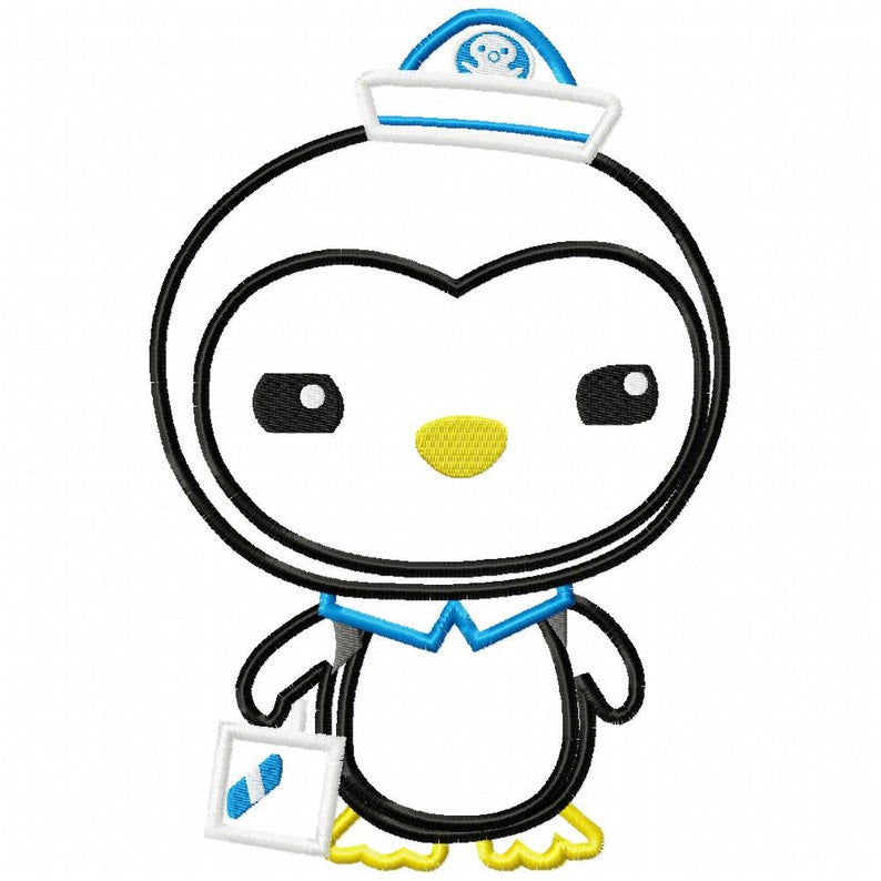 794x794 octonauts penguin applique embroidery design instant etsy