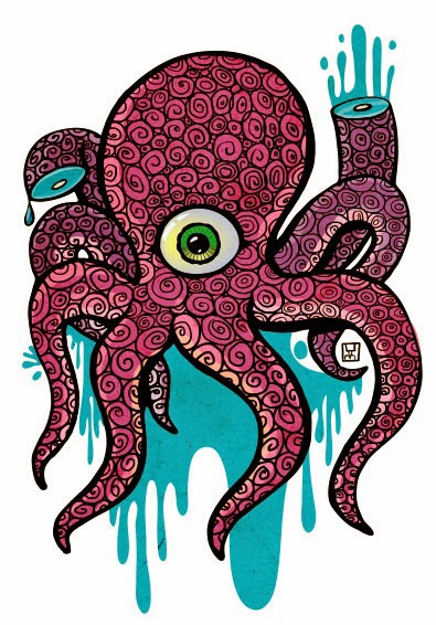 395x566 Octopus And Anchor On Pantone Canvas Gallery