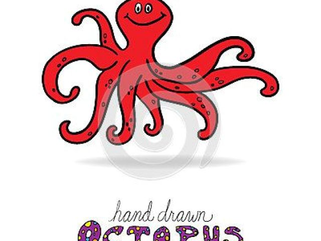 640x480 Drawing A Cartoon Octopus Hand Drawn Cute Octopus With Big Eyes