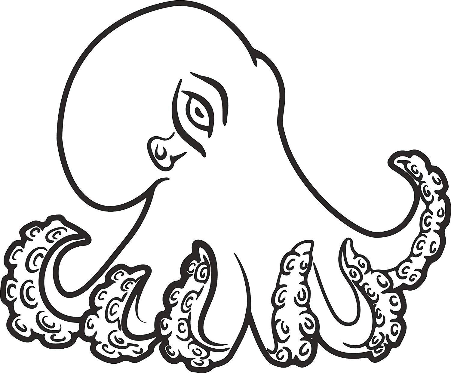 1500x1240 Simple Cute Ocean Creature Octopus Cartoon Vinyl