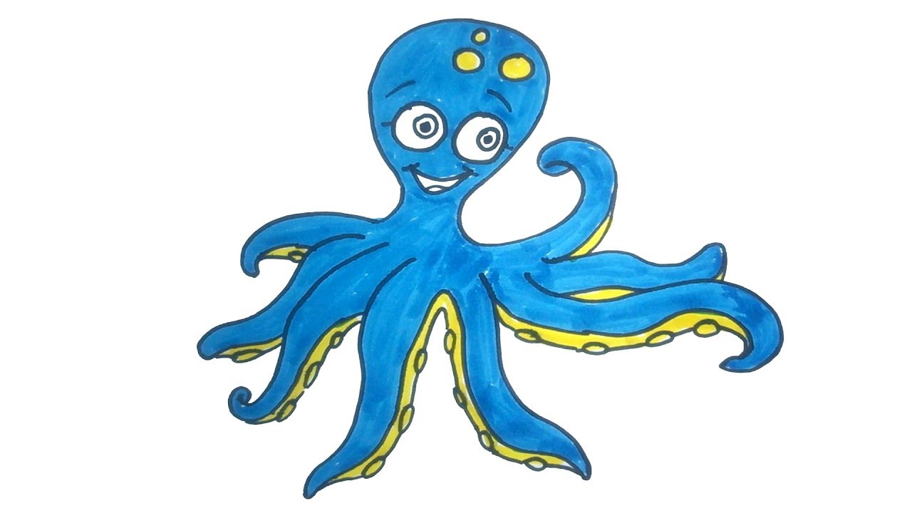 1280x720 Octopus Drawing How To Draw A Baby Octopus Easy Step