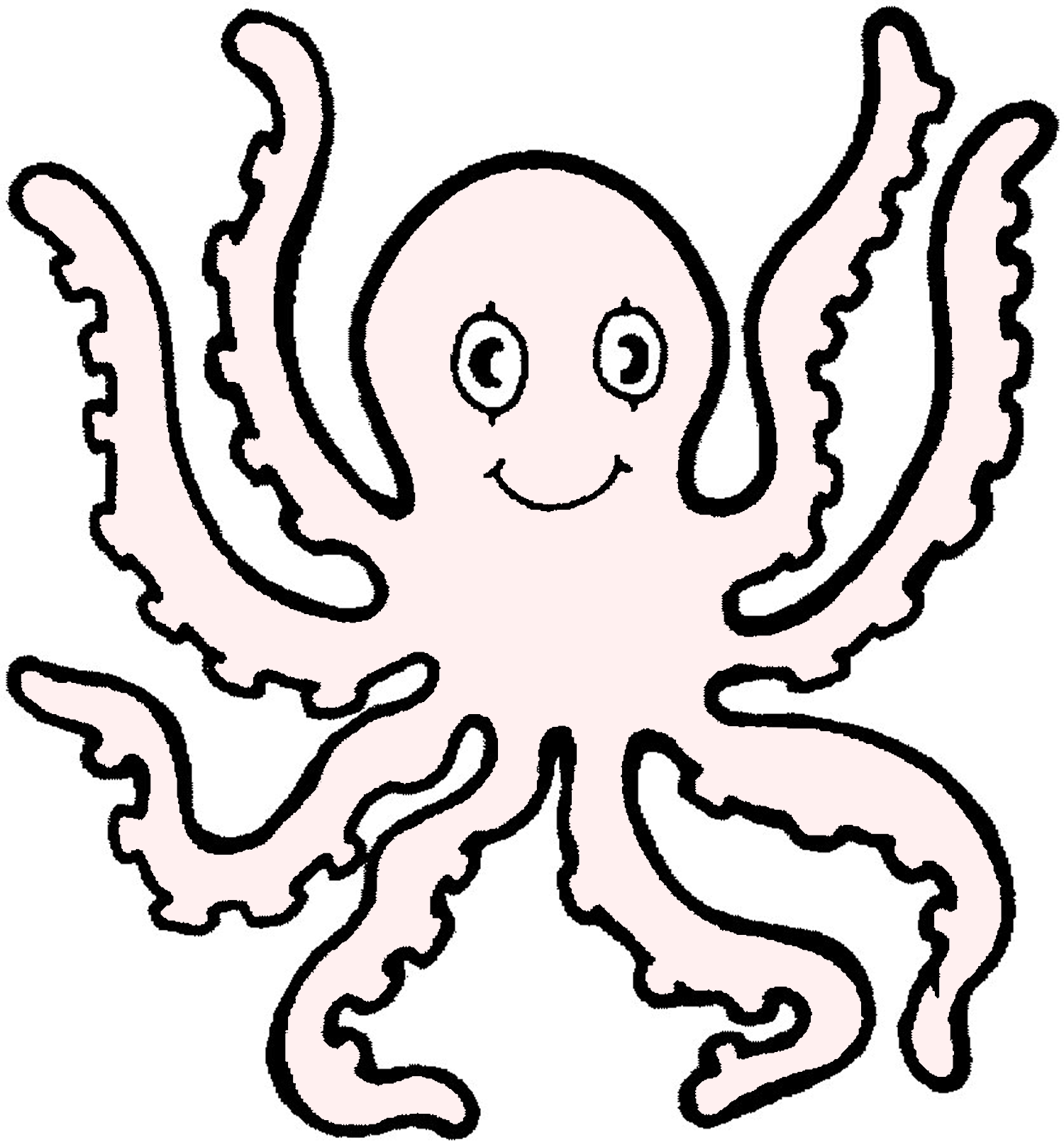 1500x1613 Octopus Drawing For Kids