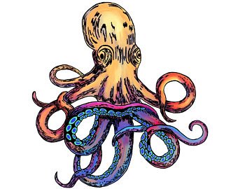 340x270 Octopus Drawing Etsy