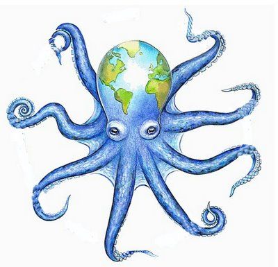 400x385 Cool Octopus Drawing For Katrina World Government, Octopus Art