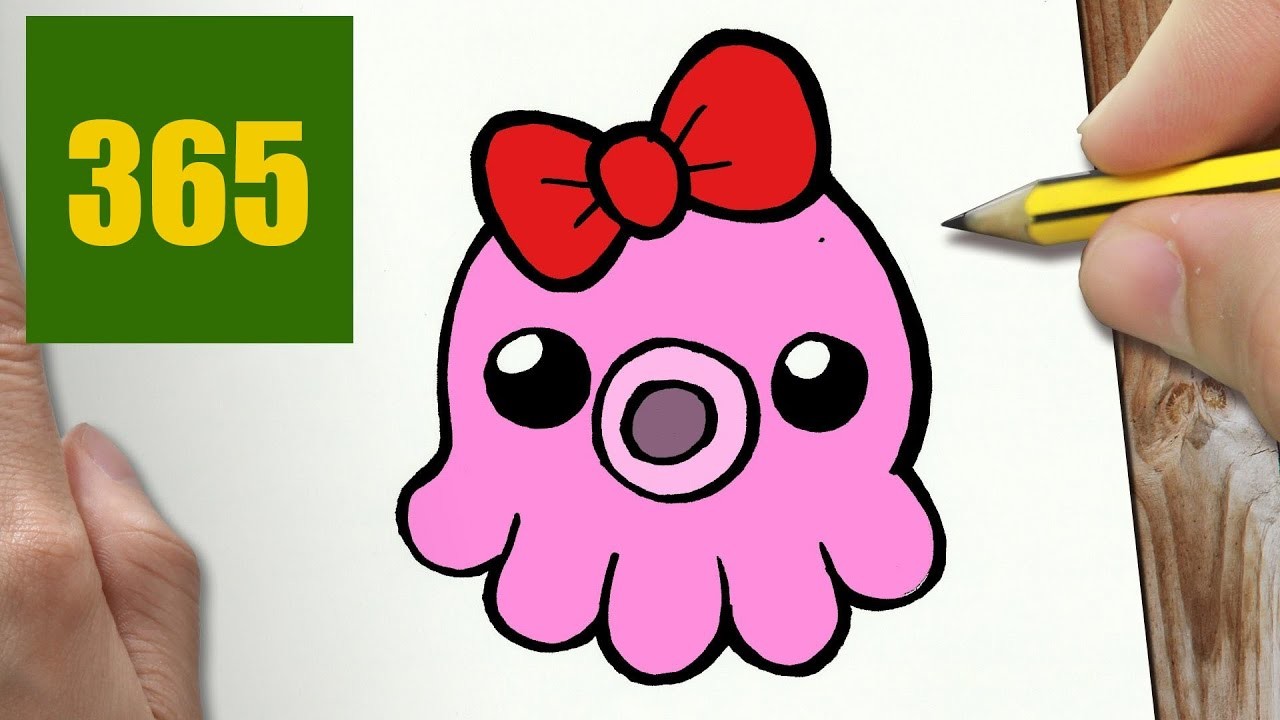 1280x720 How To Draw A Octopus Cute, Easy Step